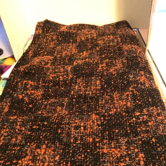 Vintage Stylish Black and Orange Tweed fabric 60 by 50” Gorgeous fabric - Picture 1 of 5